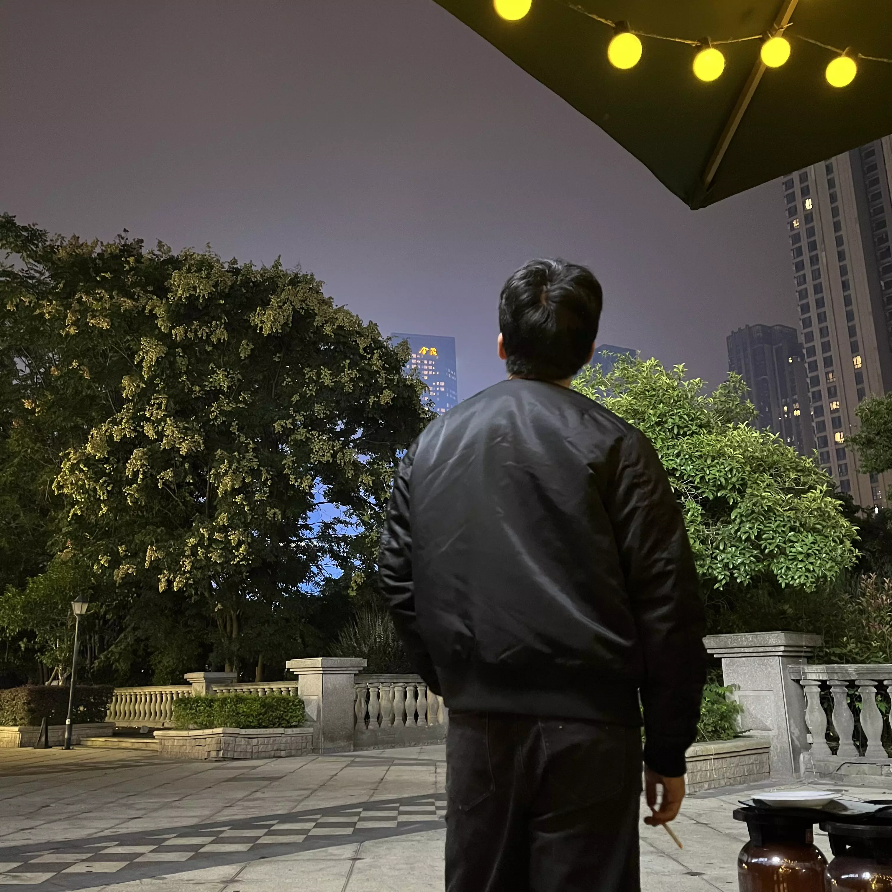 酒后龙少的背影